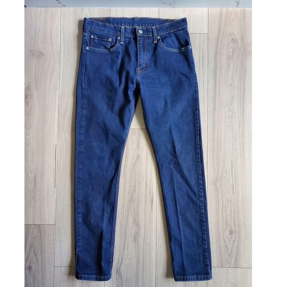 Levis 512 Jeans Mens 32x32 Blue Slim Tapered Dark Wash Stretch Mid‎ Rise